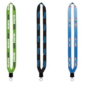 ¾" Dye-Sublimated Lanyard w/Plastic Clamshell & Plastic O-Ring