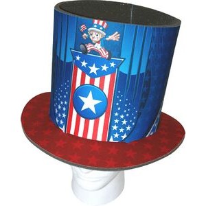 Foam Full Color Patriotic Top Hat