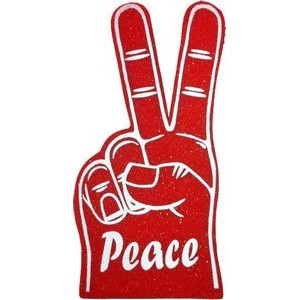 Stock Peace Sign Foam Hand Mitt