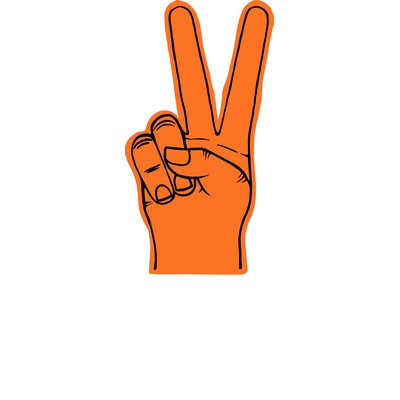 "V" for Victory Hand Foam Hand Mitt (22.5")