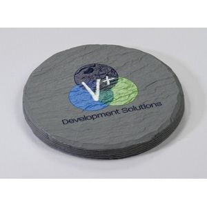 Round Shale-Texture Coaster (UV Print)