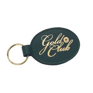 Top Grain Cowhide Leather Oval Key Tag (Domestic)