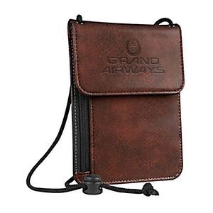 Luton RFID Leather Wallet w/Neck Cord