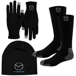 Transportation Combo w/Text Gloves, Performance Beanie Cap & Steel Toe Boot Socks