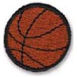 Stock Embroidered Appliques - Basketball