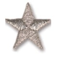 Embroidered Stock Appliques - Silver Star