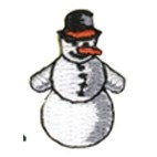 Embroidered Stock Appliques - Snowman