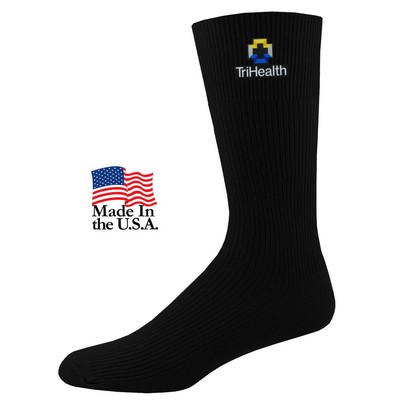 Non-Binding Relaxed Fit Crew Dress Socks