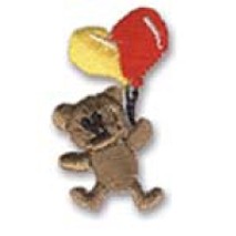 Stock Embroidered Appliques- Bear w/Balloons