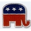 Embroidered Stock Appliques - Republican Elephant