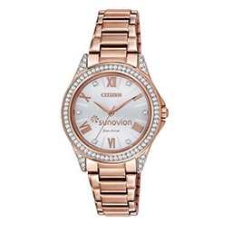 Citizen Eco-Drive Women's Rose Gold-Tone Bracelet Watch from Pedre