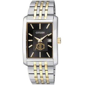 Men's Citizen® Quartz Rectangle Two-Tone Watch
