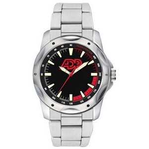 Men's Pedre Turbo Silver-Tone Bracelet Watch W/ Black Dial