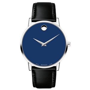 Movado® Classic Museum Watch (Black/Blue)