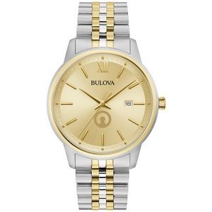 Men's Bulova Corporate Exclusive Two-Tone Bracelet Watch (Silver/Gold)