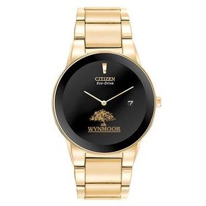 Men's Citizen® Eco-Drive® Axiom Gold Watch (Black Dial)