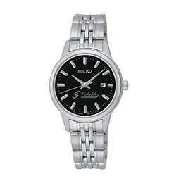 Women's Seiko Quartz Bracelet Watch (Black Dial)
