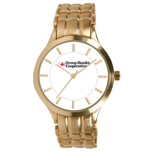 Men's Pedre Midas Gold-tone Bracelet Watch (White Dial)