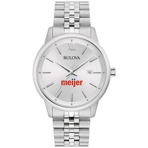 Men's Bulova Corporate Exclusive Silver-Tone Bracelet Watch