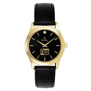 Bulova Women's Corporate Collection Gold-Tone Watch (Diamond Dial)