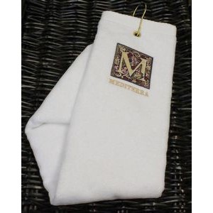 Turkish Signature™ Ultraweight Golf Towel (White)