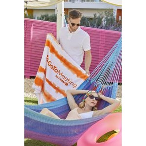 Good Vibes Cabana Stripe Beach Towel