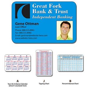 Financial Services Laminated Wallet Card - 3.5x2.25 (2-Sided) - 14 pt.