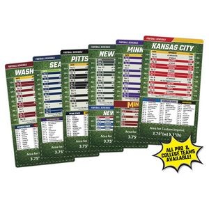 25 Mil Laminated Pro Football Sport Schedule Magnet