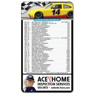 Magnet Sport Schedules - 4x7 NASCAR Round Corners - 25 mil.