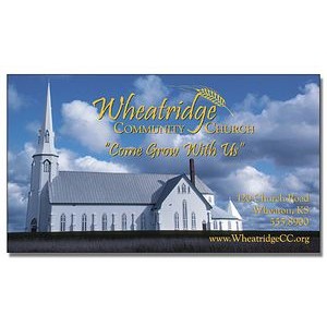 Religious Business Card Magnet - 3.5x2 (Square Corners) - 25 mil.