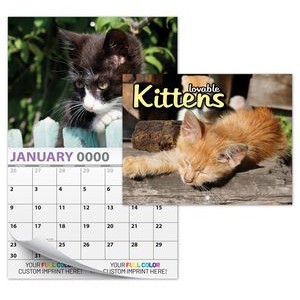 13 Month Custom Appointment Wall Calendar (High Gloss UV-Coated Cover)- KITTENS