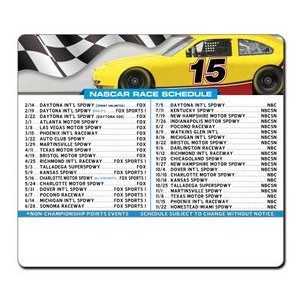 25 Mil NASCAR Sport Schedules Magnet w/ Round Corners (3.5"x4")