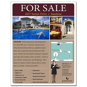 Real Estate Flyer - 8.5x11 - 4 pt. Gloss Text