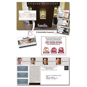 Magna-Peel Postcard (10.5x5.5) - Laminated with Coupons and Business Card Magnet (25 mil.) - 14 pt.