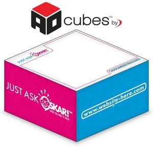 Ad Cubes™ - Memo Notes - 3.875x3.875x1.9375-2 Colors, 2 Designs on the Sides