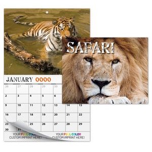 13 Month Custom Appointment Wall Calendar (High Gloss UV-Coated Cover)- SAFARI