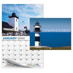 13 Month Custom Appointment Wall Calendar (High Gloss UV-Coated Cover)- LIGHTHOUSES