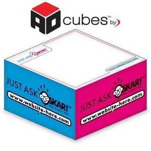 Ad Cubes™ - Memo Notes - 3.875x3.875x1.9375-3 Colors, 1 Design on Sides
