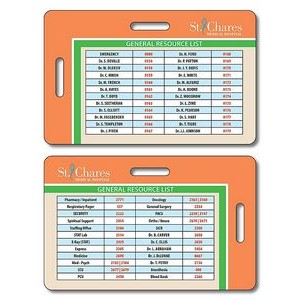 Plastic UV-Coated (1S) Double-Punch I.D./Wallet Card - 3.375x2.125 - 10 pt.