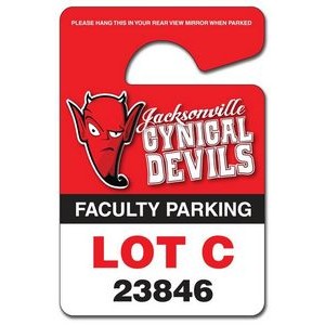 Laminated Hang Tag / Parking Permit Extra Thick- 3x4.5