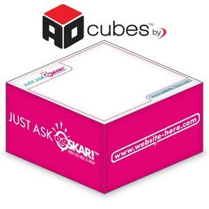 Ad Cubes™ - Memo Notes - 3.875x3.875x1.9375-1 Colors, 2 Designs on the Sides
