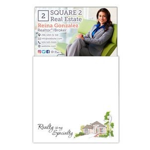 Magna-Note Business Card Magnet - Stock Realty Sticky Notes