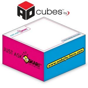 Ad Cubes™ - Memo Notes - 3.875x3.875x1.9375-4 Colors, 2 Designs on the Sides