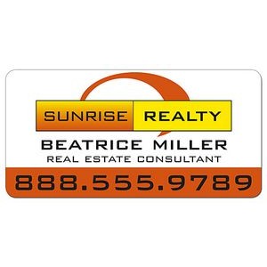 Real Estate Magnetic Car Signs - 24x12 Round Corners