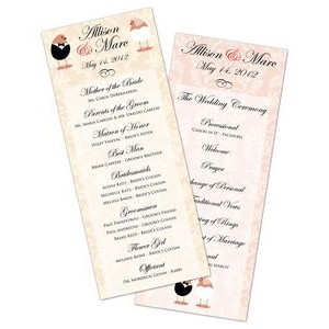 Wedding Program Card Flat - 3.5x8.5