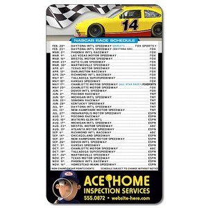 Magnet Sport Schedules - 3.5x6 NASCAR Round Corners - 25 mil.