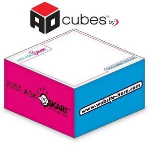 Ad Cubes™ - Memo Notes - 3.875x3.875x1.9375-3 Colors, 2 Designs on the Sides