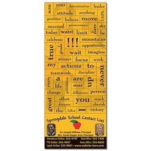 School Magna-Phrase Magnet - 3.5x8.25 with Business Card Magnet - 25 mil.