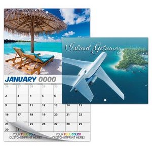 13 Month Custom Appointment Wall Calendar (High Gloss UV-Coated Cover)- ISLAND GETAWAY
