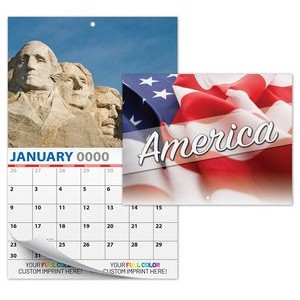 13 Month Custom Appointment Wall Calendar (High Gloss UV-Coated Cover)- PATRIOTIC